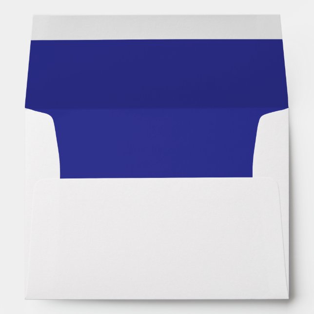 CUSTOM STYLISH MODERN MINIMAL SIMPLE WEDDING WHITE ENVELOPE (Back (Bottom))