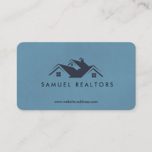 Custom Stylish Modern Real Estate Home Logo Business Card