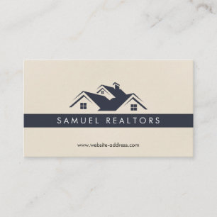Custom Stylish Modern Real Estate Home Logo Business Card