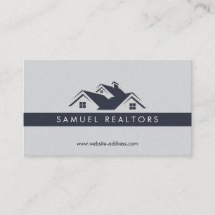 Custom Stylish Modern Real Estate Home Logo Business Card