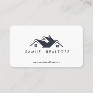 Custom Stylish Modern Real Estate Home Logo Business Card