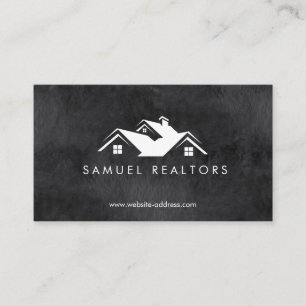 Custom Stylish Modern Real Estate Home Logo Business Card