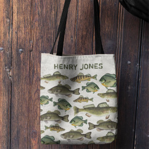 Custom Stylish Personalised Outdoor Fish Tote Bag
