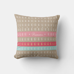 custom & stylish with pastel colour stripes outdoor cushion