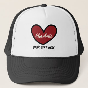 Custom Stylist Cute Sweet Heart Pattern Template Trucker Hat
