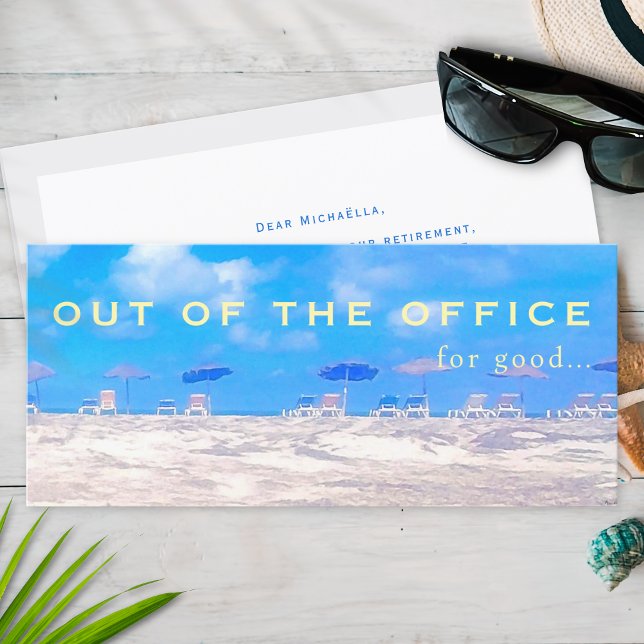 Custom Summer Beach Blue White Happy Retirement (Creator Uploaded)