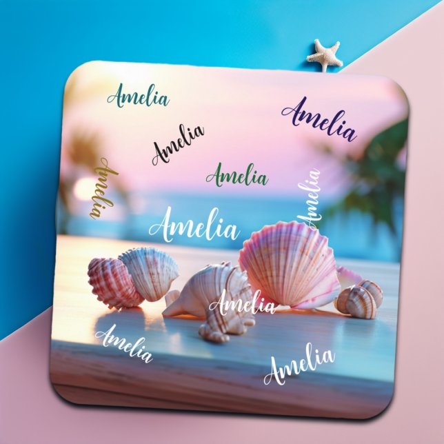 Custom Summer Beach Elegant Coaster (Creator Uploaded)