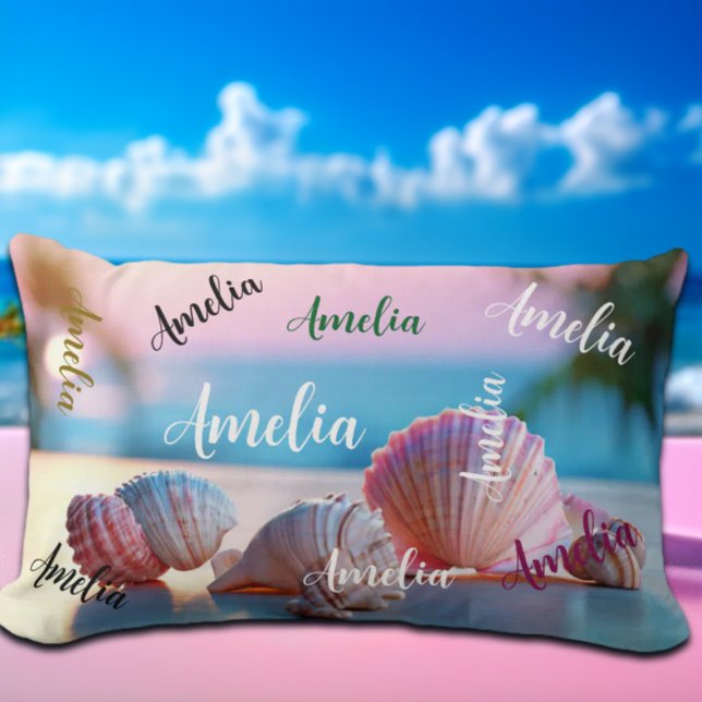 Custom Summer Beach Elegant Lumbar Cushion (Creator Uploaded)