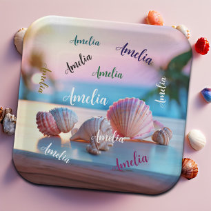 Custom Summer Beach Elegant Paper Plate