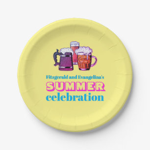 Custom Summer Celebration BEERS Paper Plate