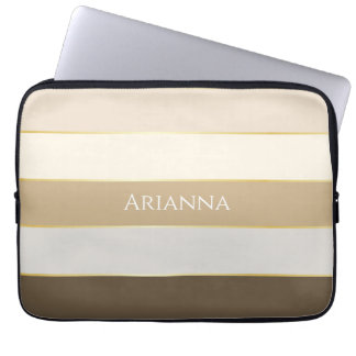 Custom Summer Colours Colour Block Stripes Laptop Sleeve