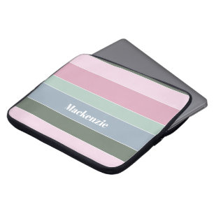 Custom Summer Colours Colour Block Stripes Laptop Sleeve