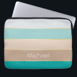 Custom Summer Colours Colour Block Stripes Laptop Sleeve<br><div class="desc">Protect your laptop with our vibrant colour block sleeve, inspired by the bright hues of summer and the soothing tones of the seaside. This stylish sleeve not only offers excellent protection for your device but also allows for personalisation with your name, ensuring it’s as unique as you are. It’s the...</div>
