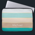 Custom Summer Colours Colour Block Stripes Laptop Sleeve<br><div class="desc">Protect your laptop with our vibrant colour block sleeve, inspired by the bright hues of summer and the soothing tones of the seaside. This stylish sleeve not only offers excellent protection for your device but also allows for personalisation with your name, ensuring it’s as unique as you are. It’s the...</div>