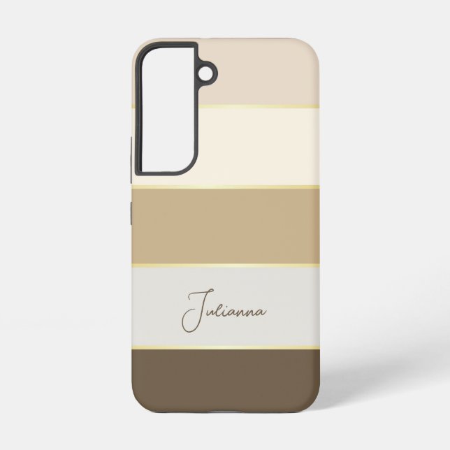 Custom Summer Colours Colour Block Stripes Samsung Galaxy S22 Case (Back)