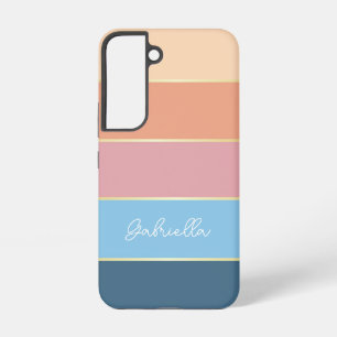 Custom Summer Colours Colour Block Stripes Samsung Galaxy Case