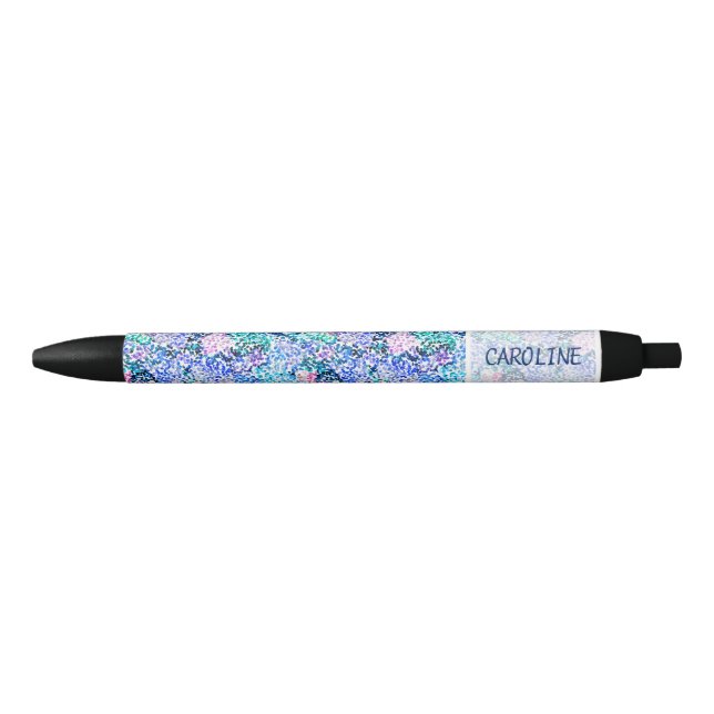 Custom Summer Colours Paint Splatter Pattern Penci Black Ink Pen (Front)