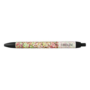 Custom Summer Colours Paint Splatter Pattern Penci Black Ink Pen