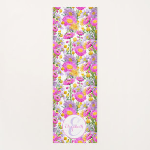 Custom Summer Cottage Garden White Yoga Mat