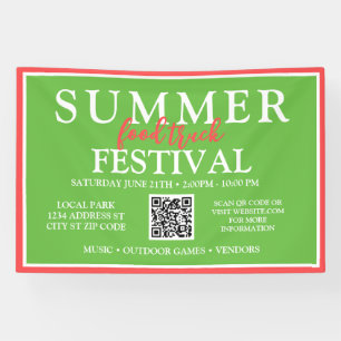Custom Summer Food Truck Festival Event Banner