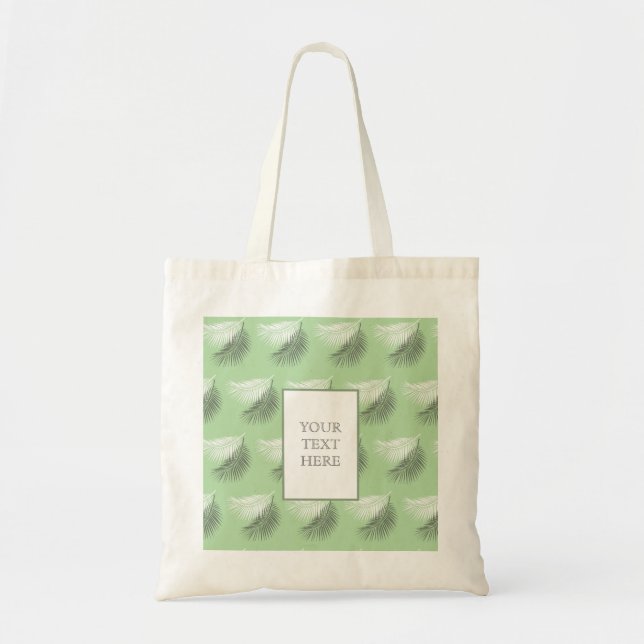 Custom Summer Palm Leaf Tote – Stylish & Muted Bag (Front)