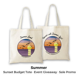 Custom Summer Sunset Event Sale Branded Tote Bag