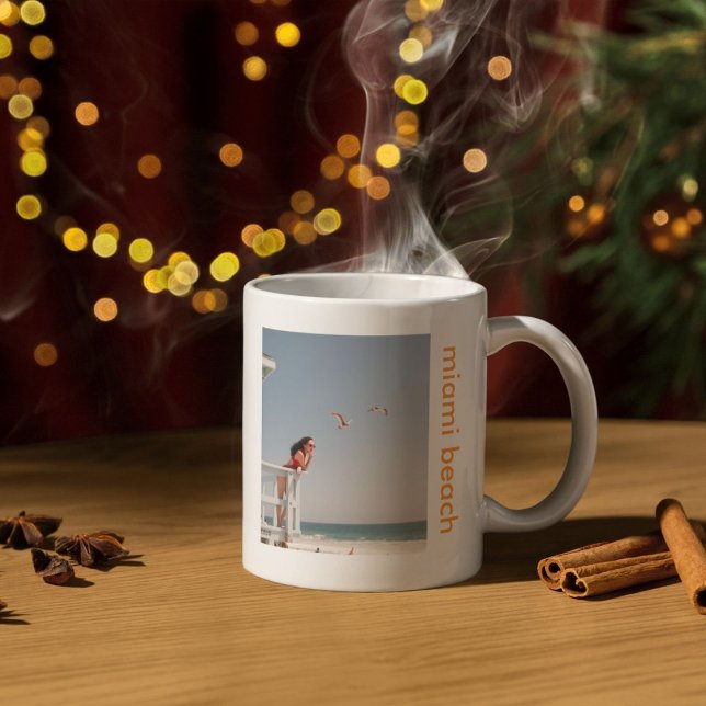 Custom Summer Vibes Design with Bold Typography Coffee Mug (Creator Uploaded)
