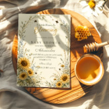 Custom Sunflower Honey Bee Baby Shower