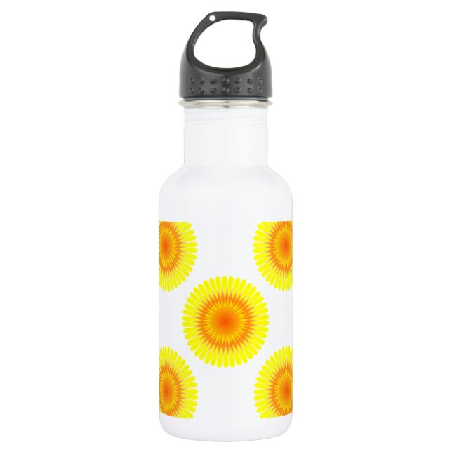 Custom Sunflower Pattern 532 Ml Water Bottle (Front)