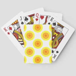 Custom Sunflower Pattern Playing Cards