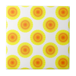 Custom Sunflower Pattern Tile