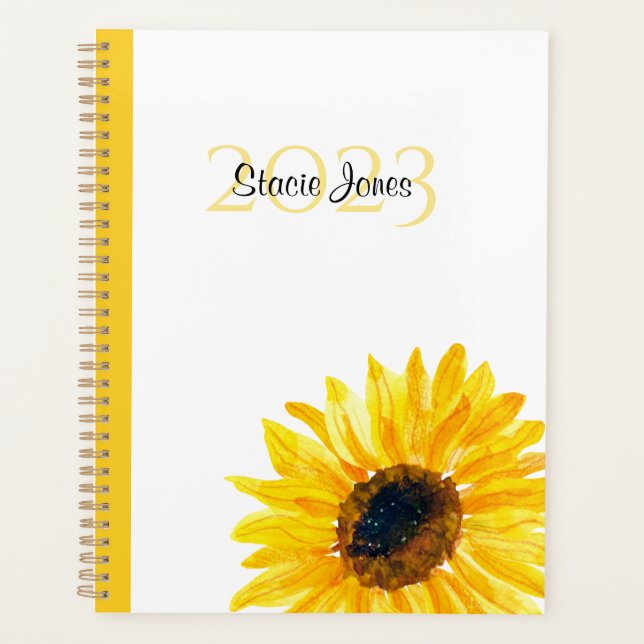 Custom Sunflower Planner (Front)