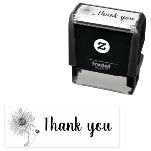 Custom Sunflower Thank You  Self-inking Stamp
