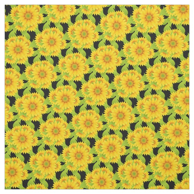 Custom Sunflowers Fabric (Swatch)