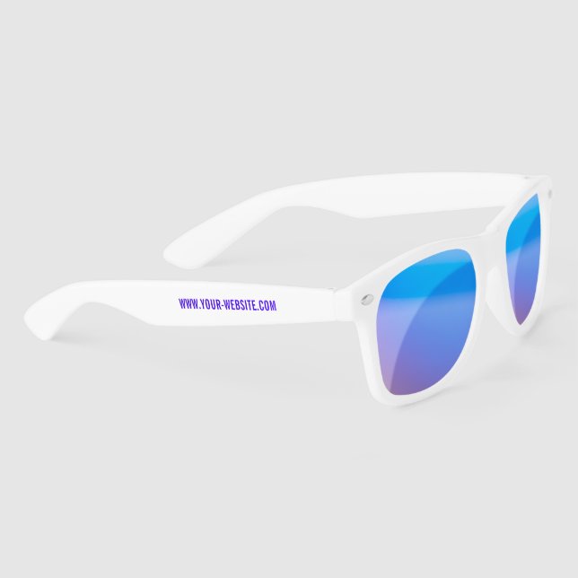 Custom Sunglasses with Your Website Text Info (Right)