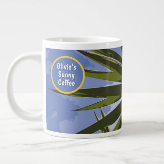 Custom Sunny Coffee Tropical Yucca Large Coffee Mug