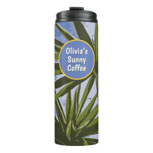 Custom Sunny Coffee Tropical Yucca Thermal Tumbler