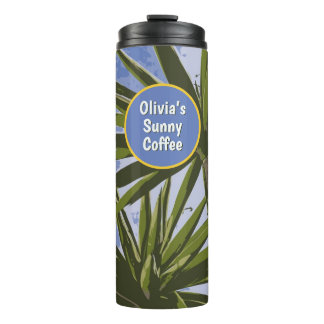 Custom Sunny Coffee Tropical Yucca Thermal Tumbler