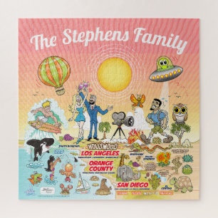 Custom Sunny Southern California Jigsaw Puzzle