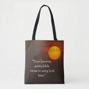 Custom Sunset Photo Template Tote Bag