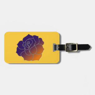 Custom Sunset Rose Luggage Tag