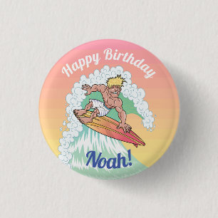 Custom Surfer Dude 3 Cm Round Badge