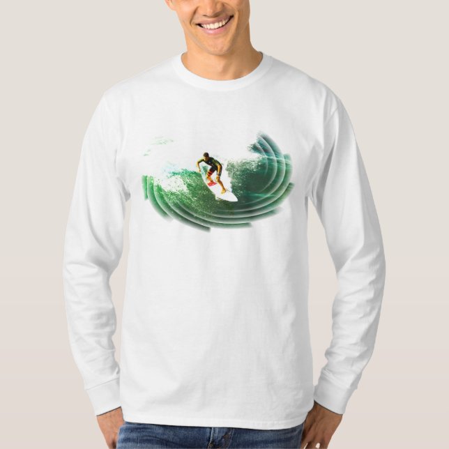 Custom Surfer Trendy Template Elegant Modern T-Shirt (Front)