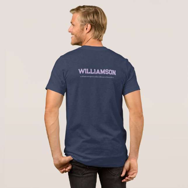 Custom Surfing Lover Surfer Location Date Name Tri-Blend Shirt (Back Full)