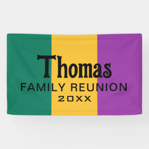 Custom Surname Name Reunion Banner