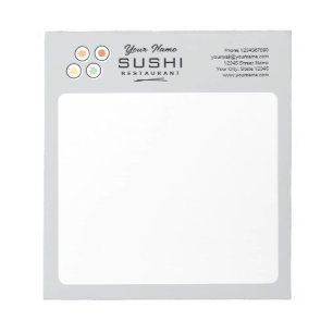 Custom sushi restaurant notepad for orders & notes
