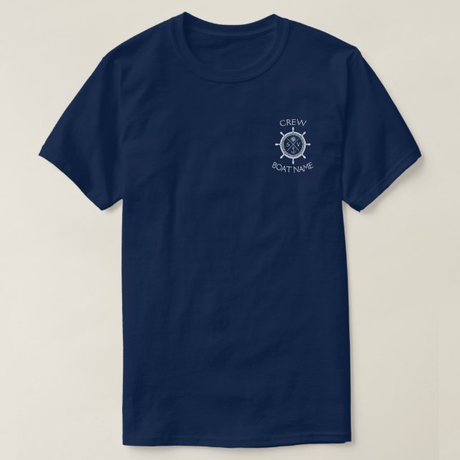 Custom SV Sailing Vessel Logo "Your Name Here" T-S T-Shirt (Design Front)