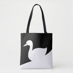 Custom Swan All-Over-Print Tote Bag