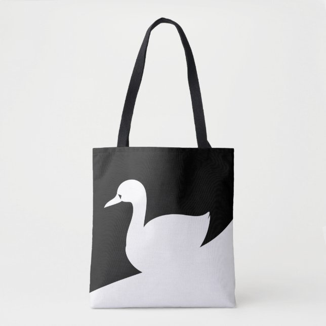 Custom Swan All-Over-Print Tote Bag (Front)