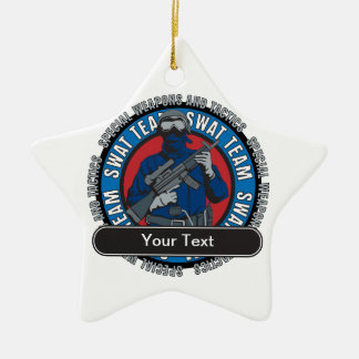 Custom SWAT Team Ceramic Tree Decoration